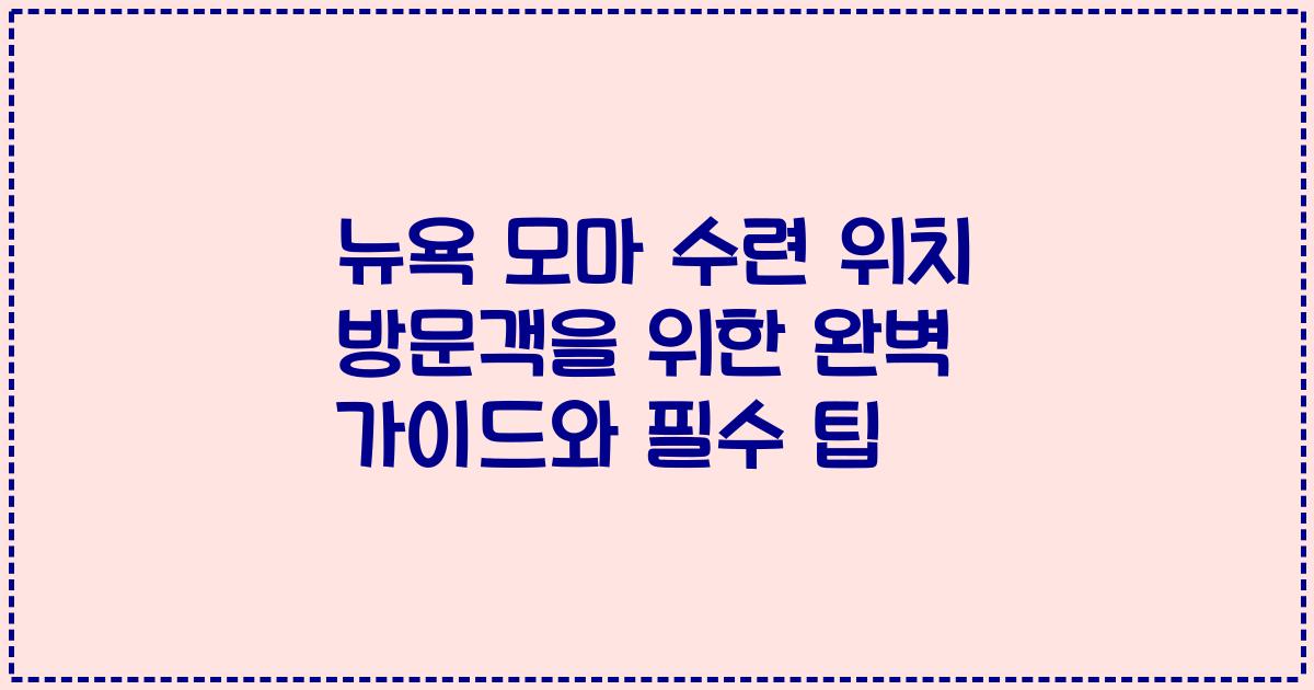 뉴욕 모마 수련 위치 방문객을 위한 완벽 가이드와 필수 팁